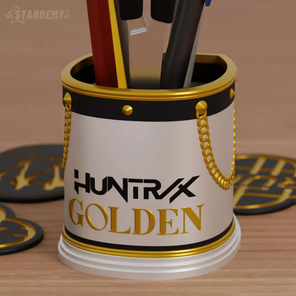 Huntrix Pen Holder Kpop Demon Hunters Coasters Rumi Mira Zoey 3D print model_1