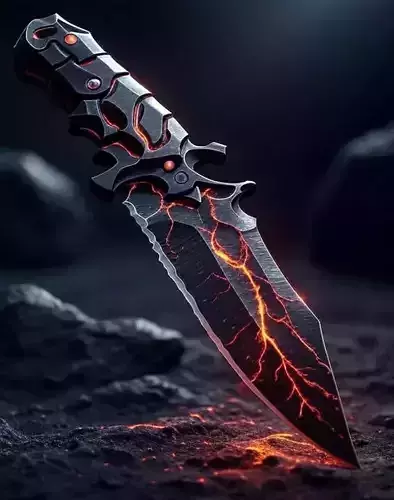 Inferno Blade Game Ready 3D Weapon model