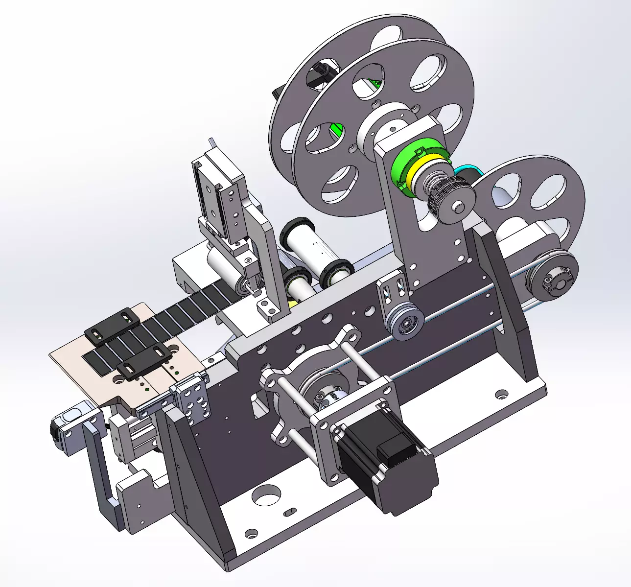 Retractable Label Stripping Machine  3D model_1