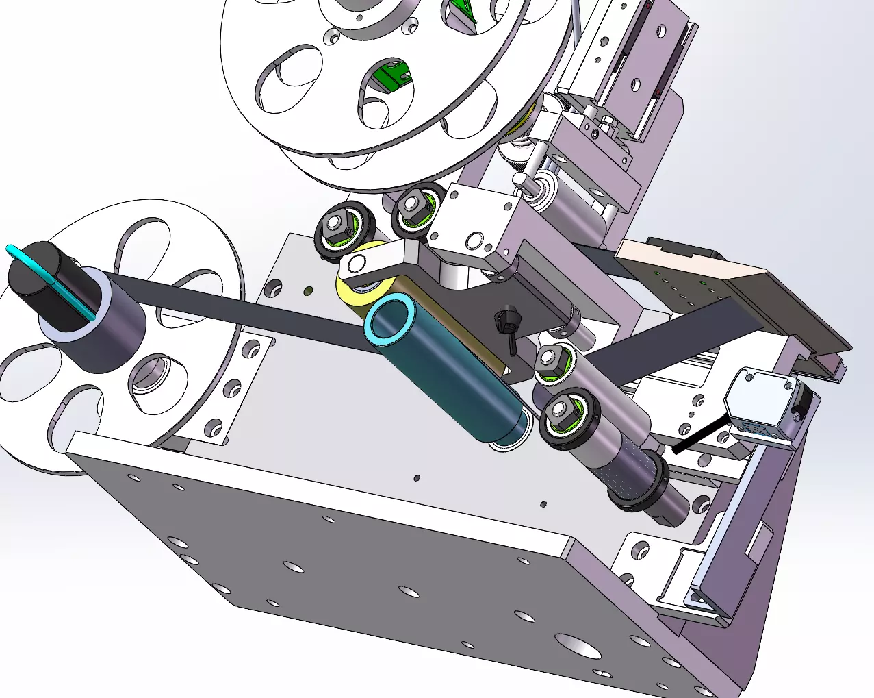 Retractable Label Stripping Machine  3D model_3