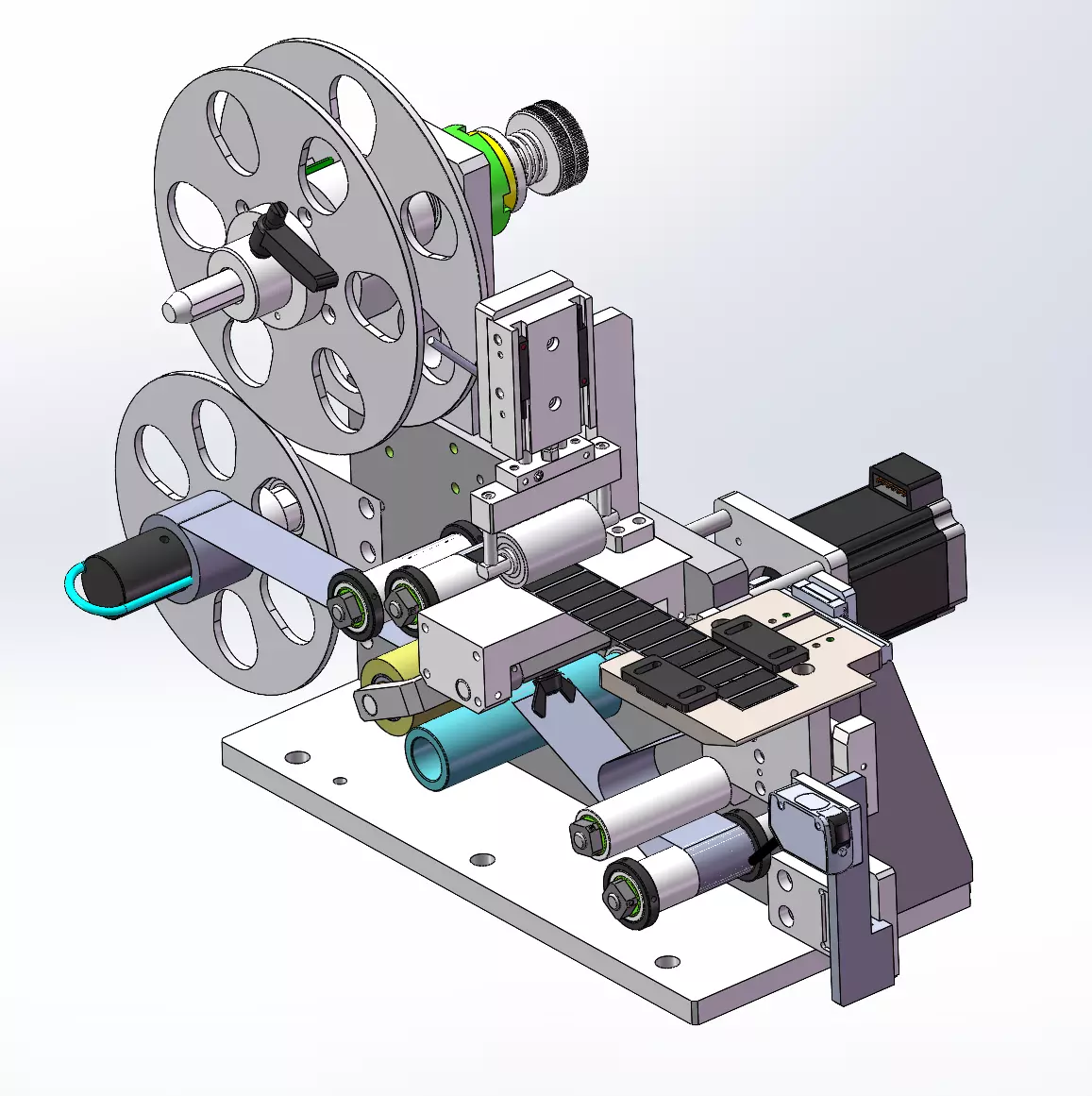 Retractable Label Stripping Machine  3D model_0