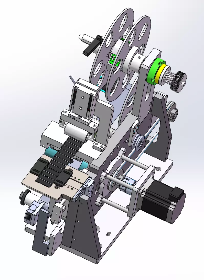 Retractable Label Stripping Machine  3D model_2