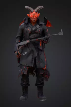 Hellbringer Low-poly 3D model_0