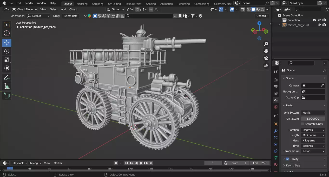 Steampunk Tank 3D print model_2