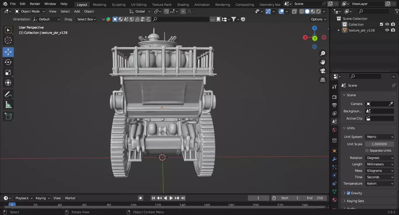 Steampunk Tank 3D print model_5