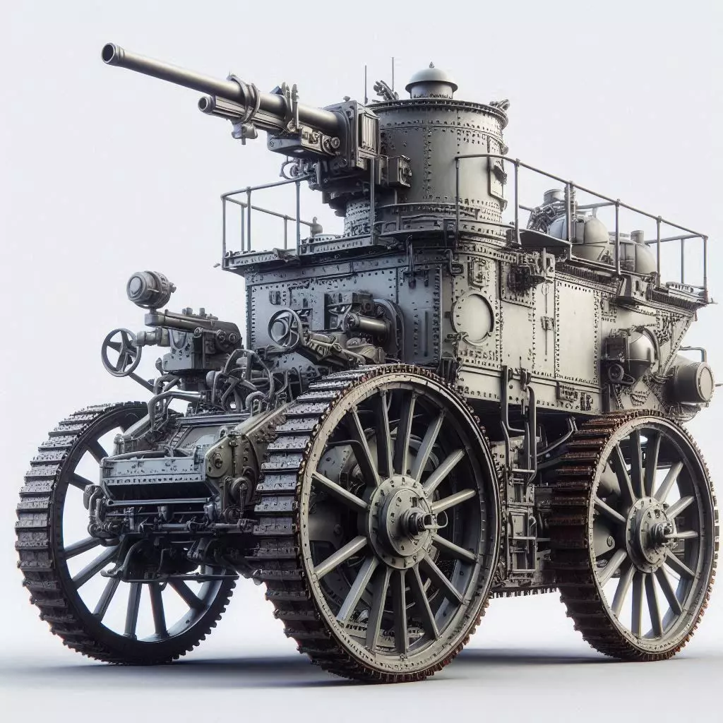 Steampunk Tank 3D print model_0