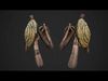 Wooden Target Straw Dummy Medieval Training Camp Pack Low-poly 3D model_1