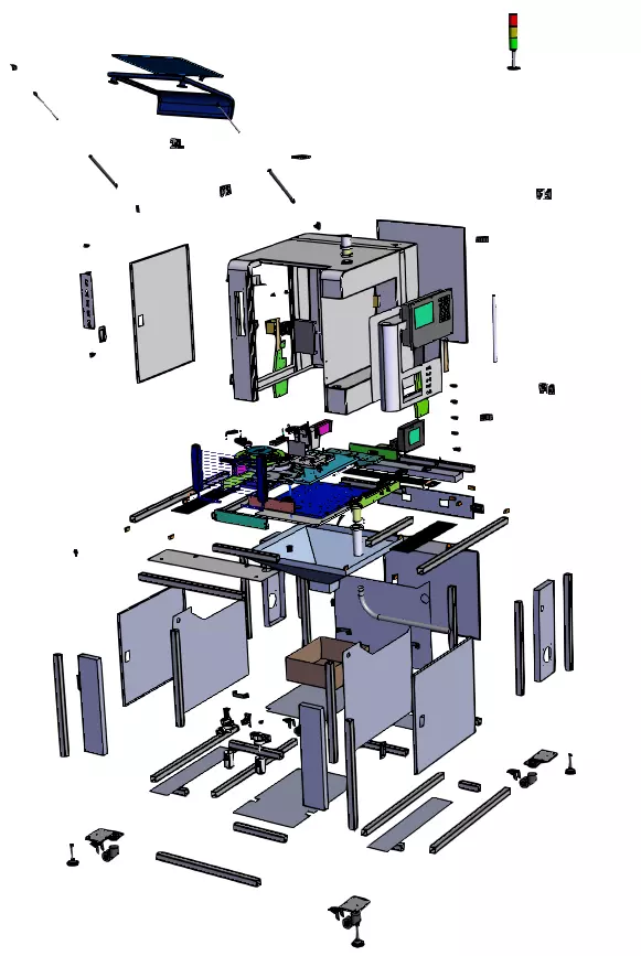 Fully Automatic Milling Machine for Gate Removal 3D model_4