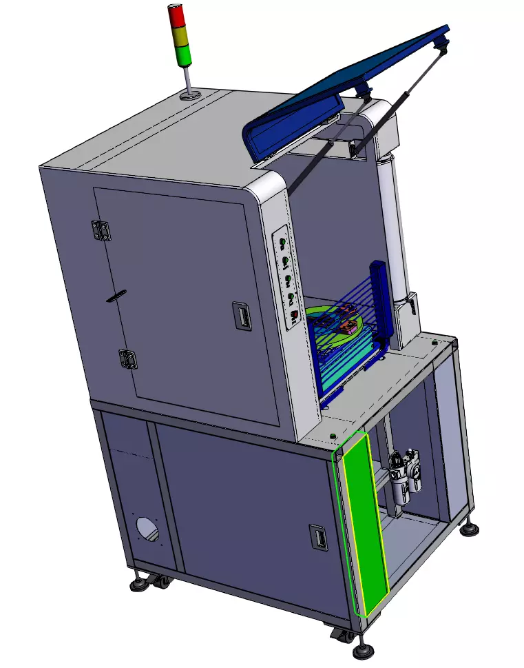 Fully Automatic Milling Machine for Gate Removal 3D model_0