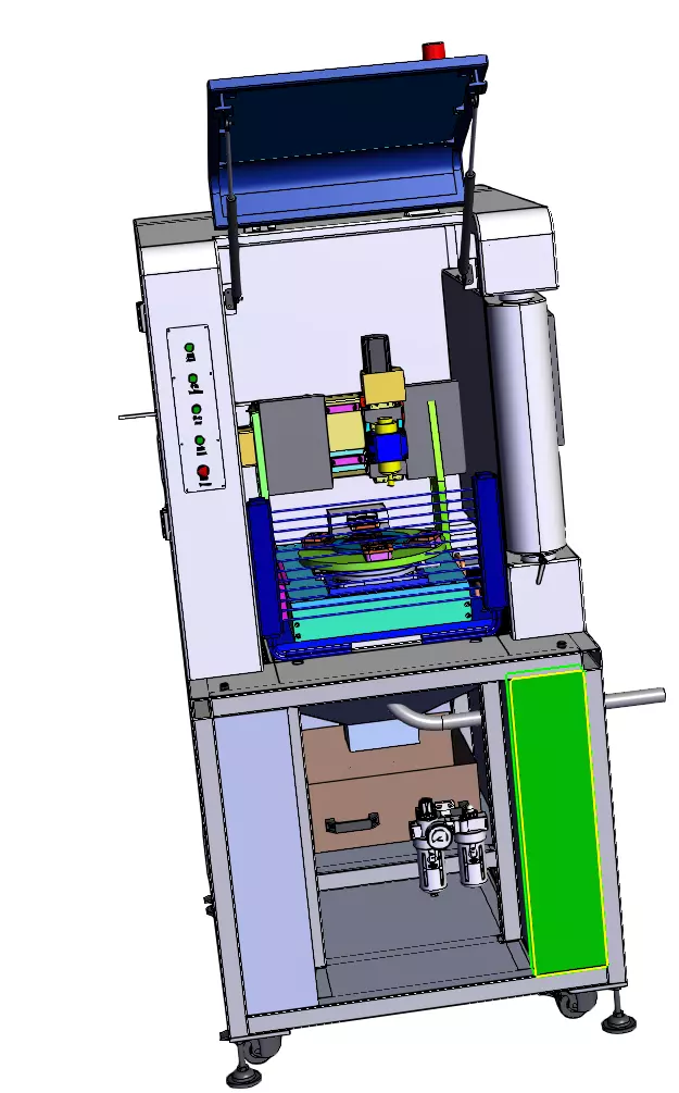 Fully Automatic Milling Machine for Gate Removal 3D model_2