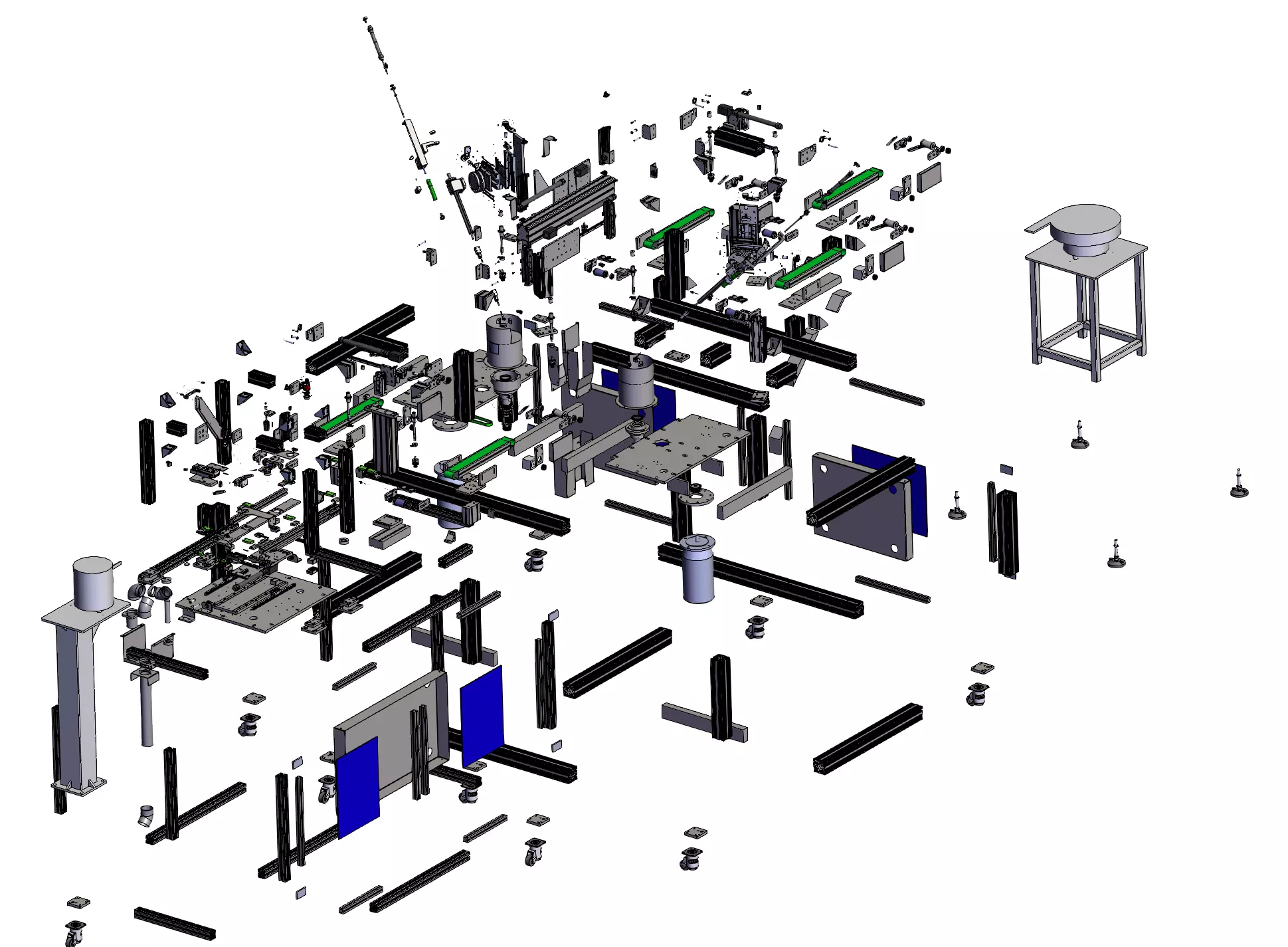 Edge Trimming Machine  Spring Installation  Camera Inspection 3D model_4