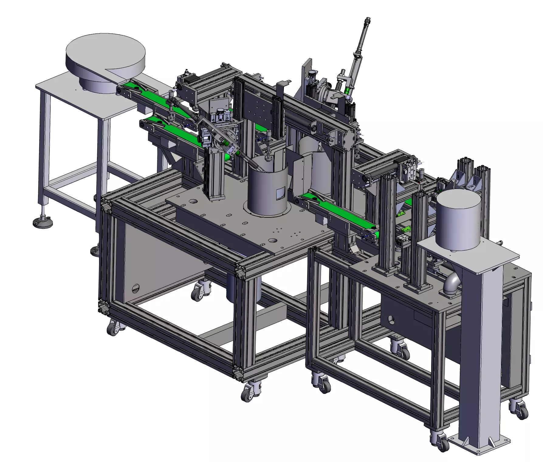 Edge Trimming Machine  Spring Installation  Camera Inspection 3D model_0