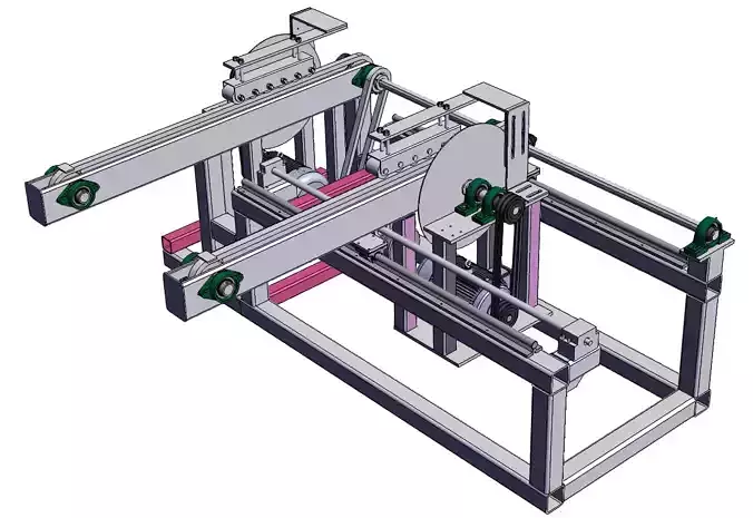 Fully Automatic Woodworking Double-Head Cutting Saw 