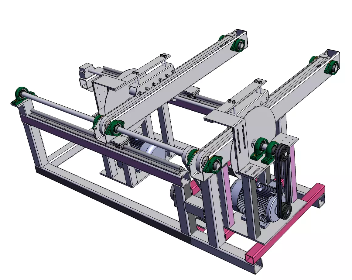 Fully Automatic Woodworking Double-Head Cutting Saw  3D model_2