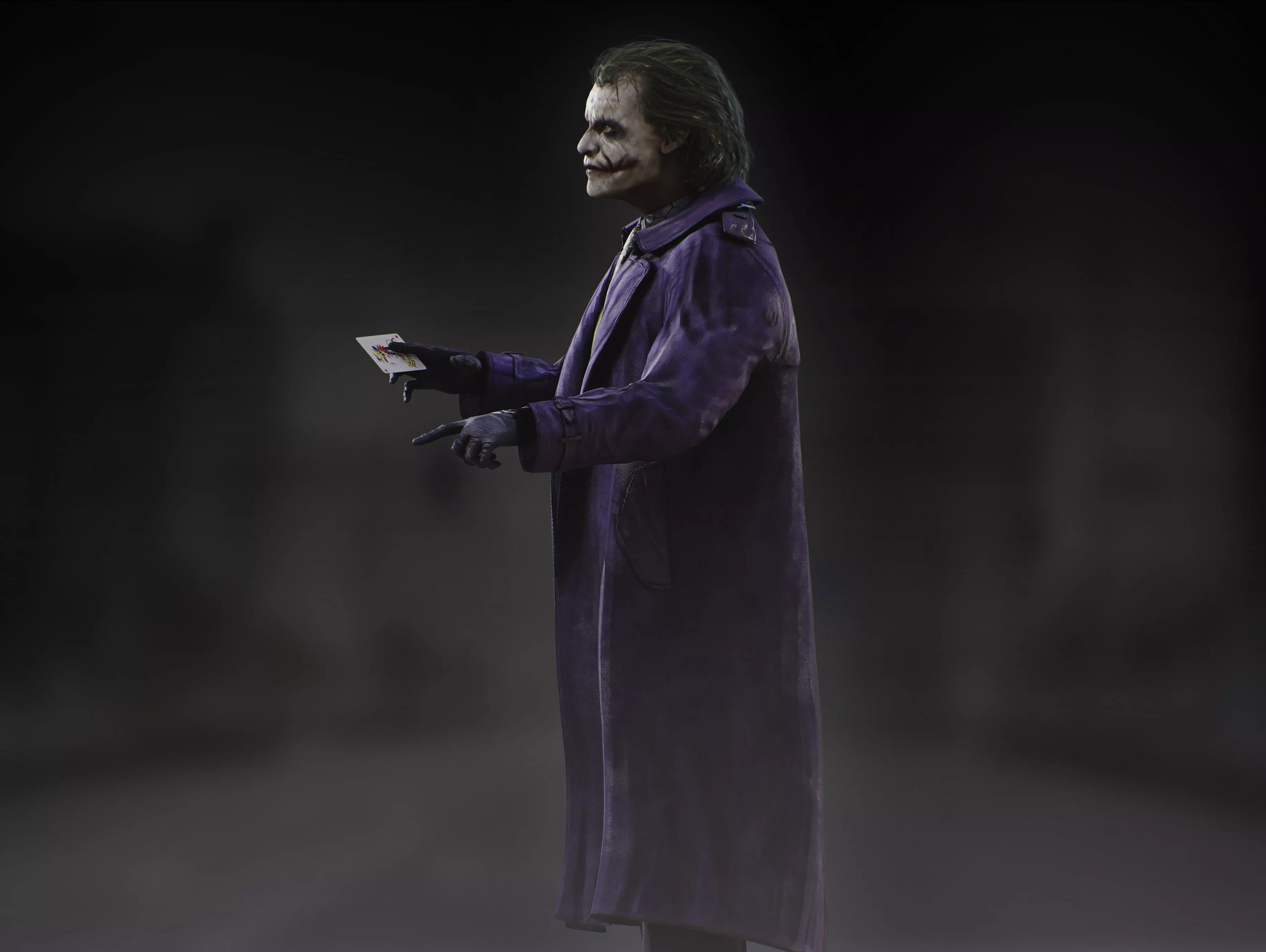 Joker Low-poly 3D model_6