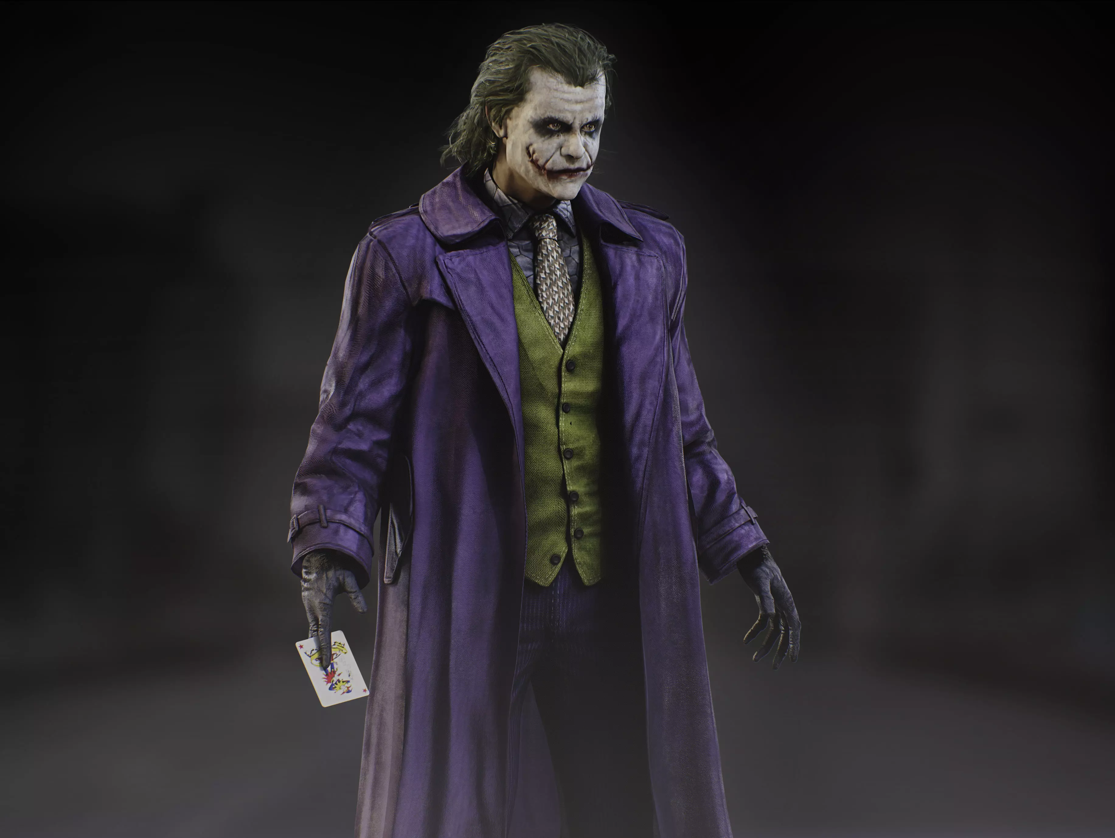 Joker Low-poly 3D model_5
