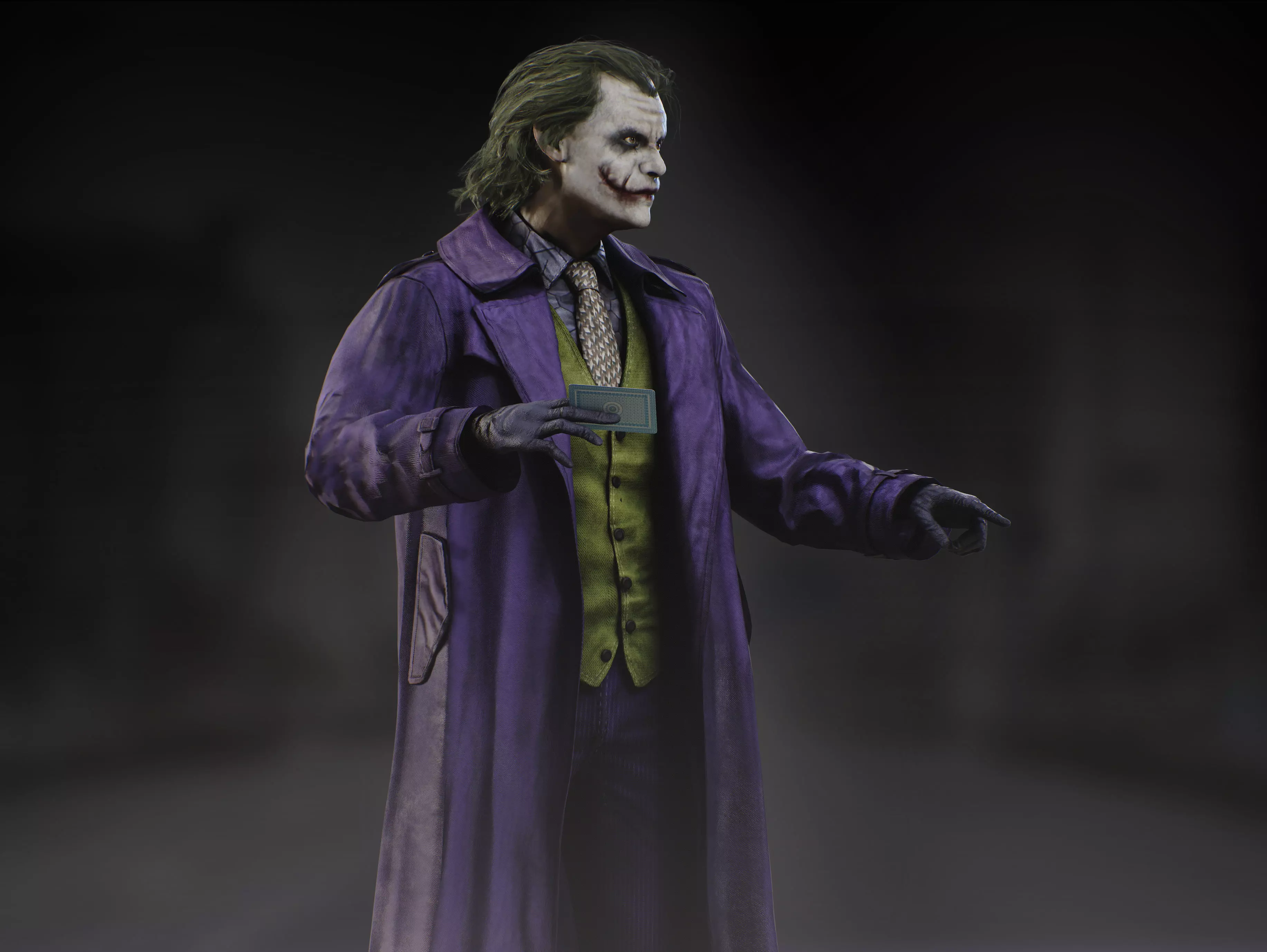 Joker Low-poly 3D model_4