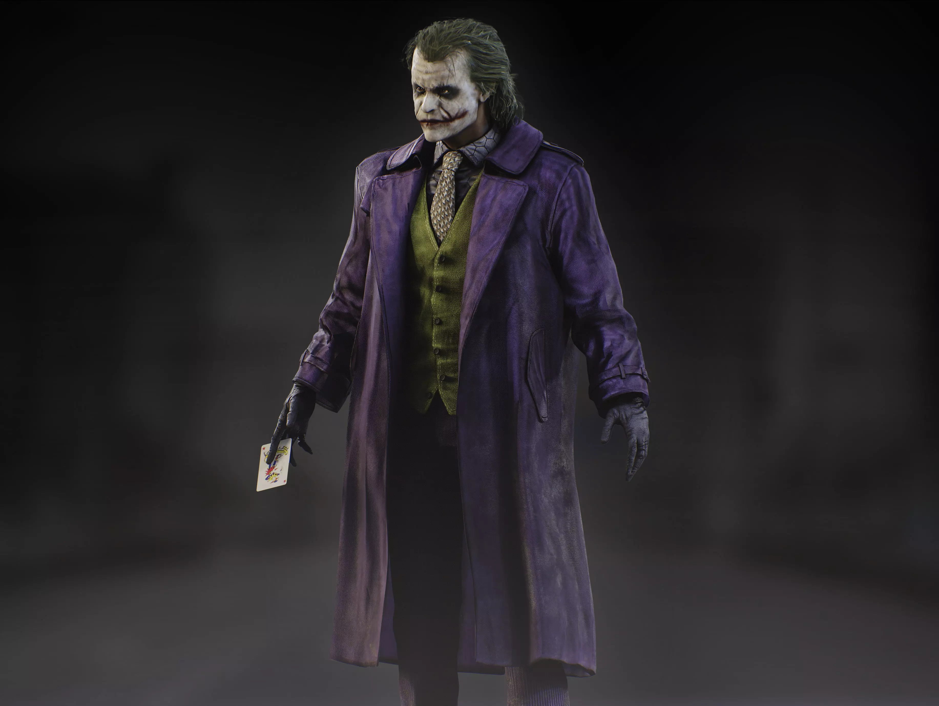 Joker Low-poly 3D model_3