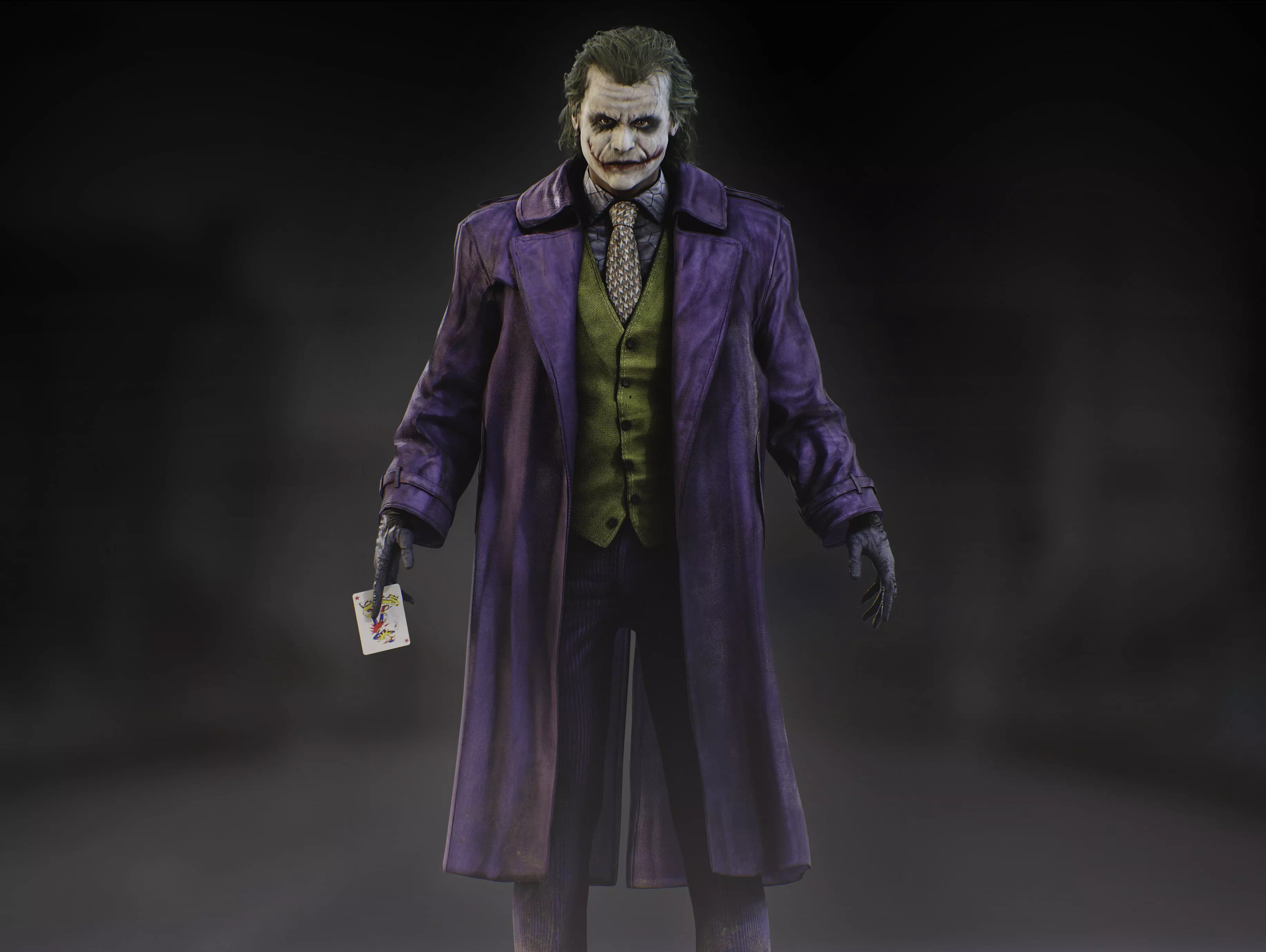 Joker Low-poly 3D model_2