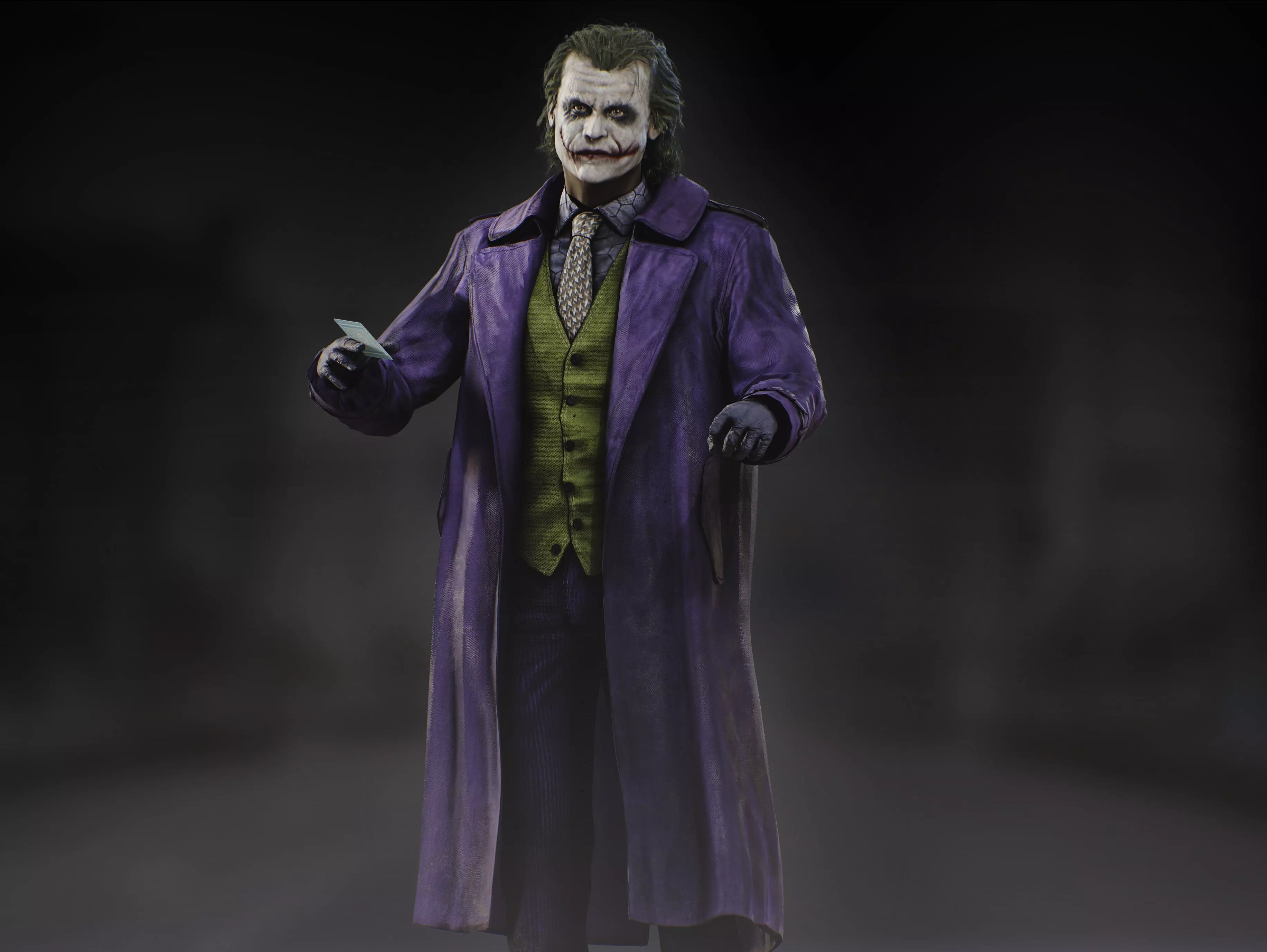 Joker Low-poly 3D model_8