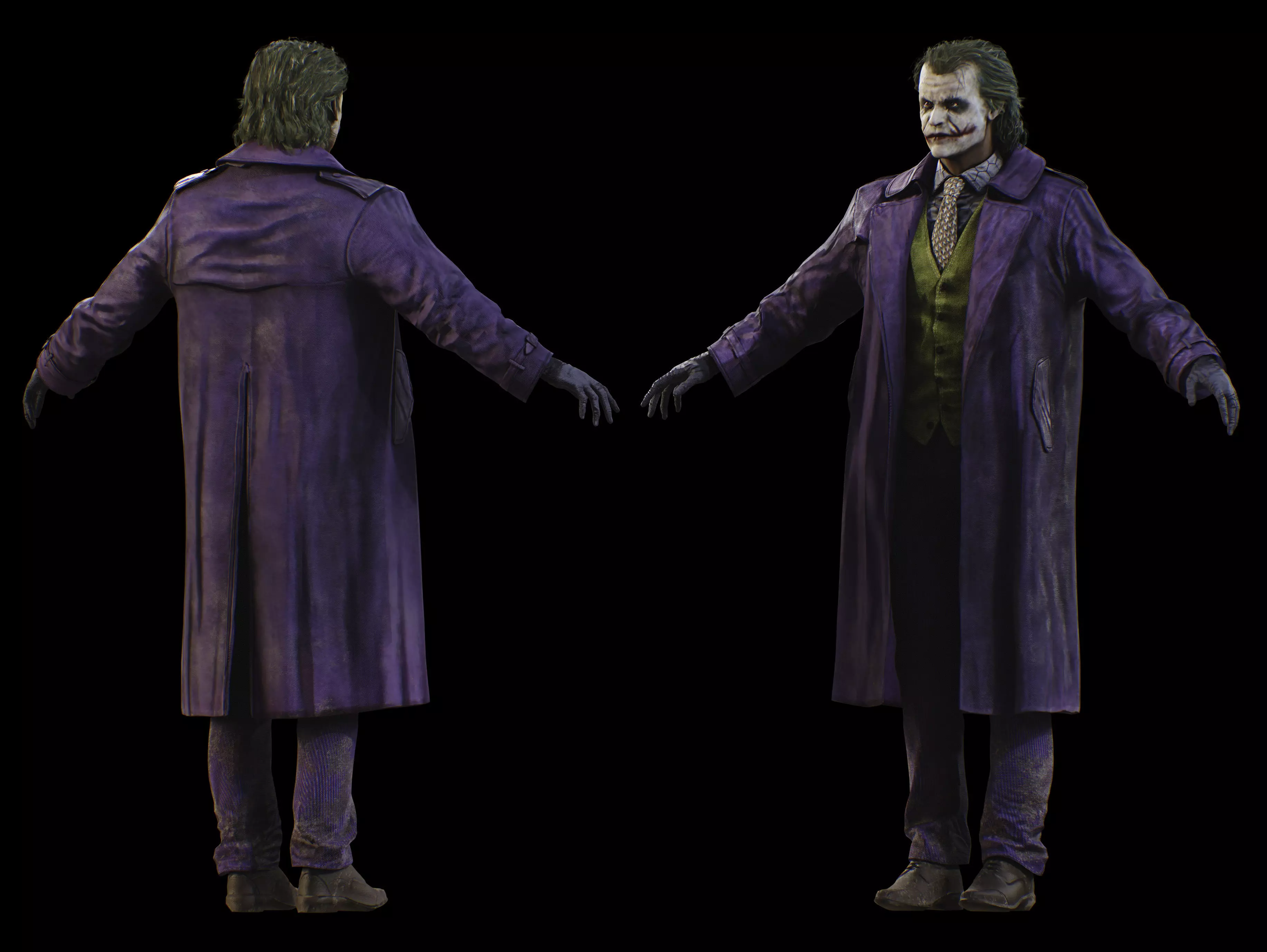 Joker Low-poly 3D model_9