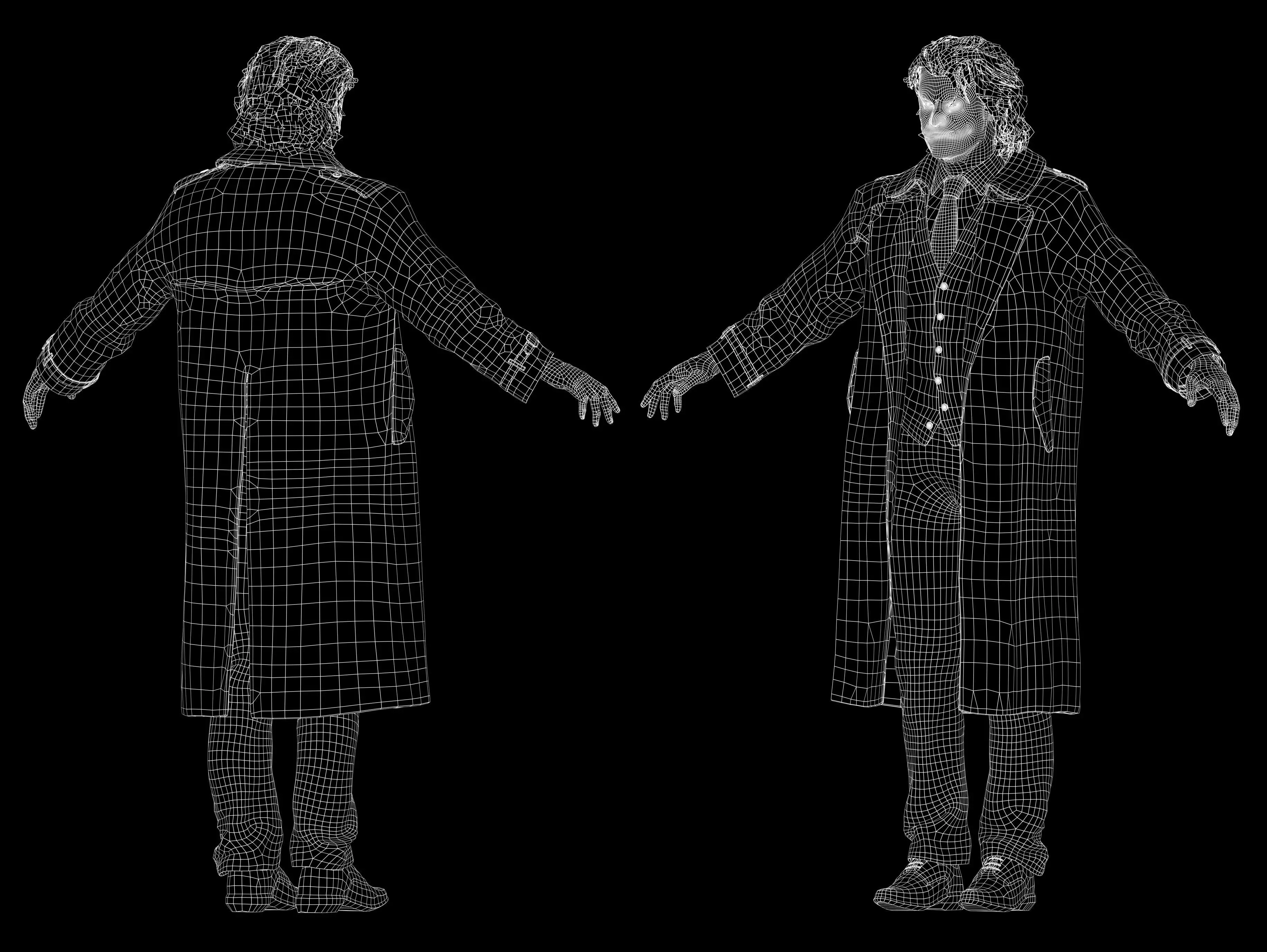 Joker Low-poly 3D model_10