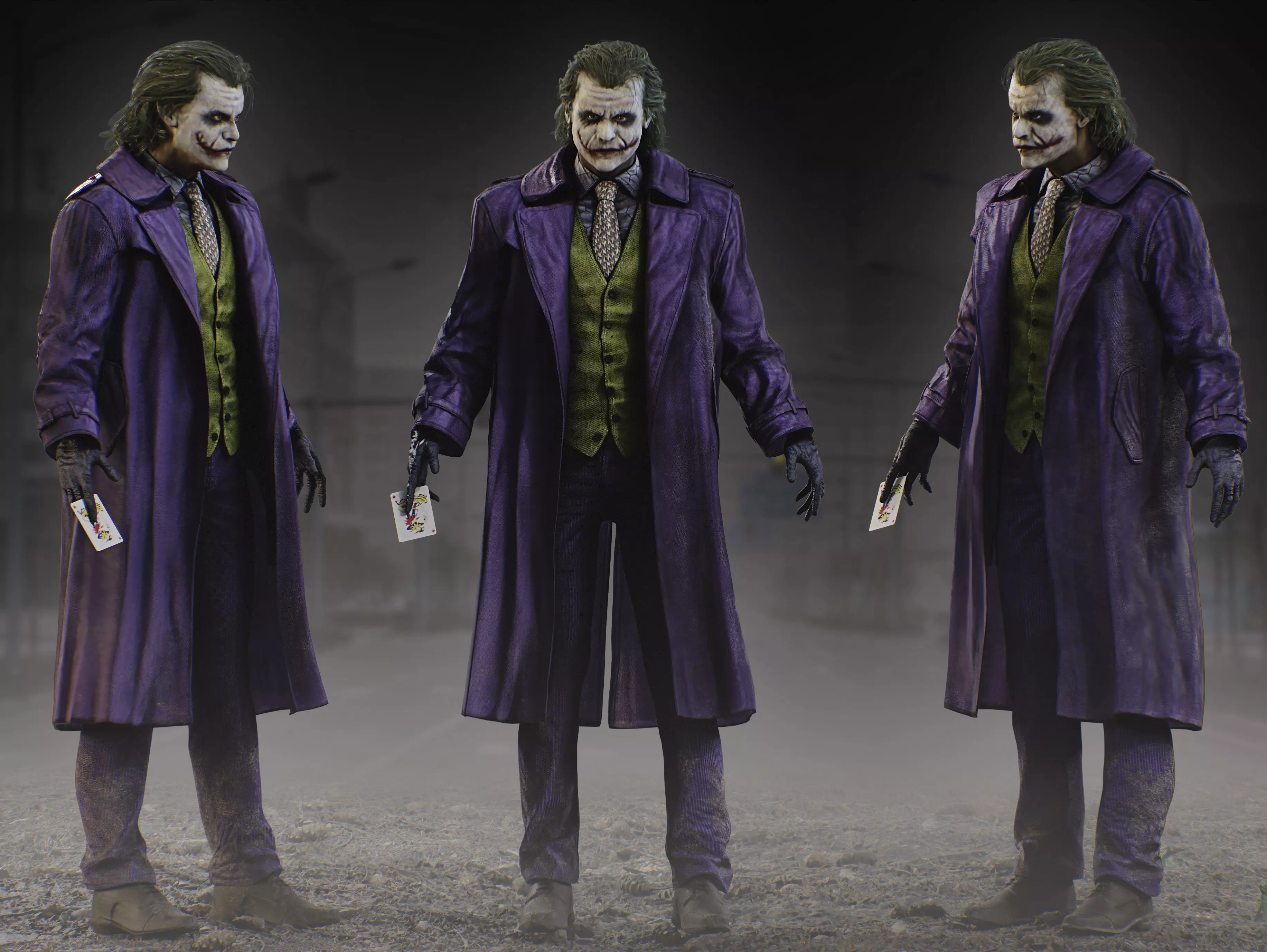 Joker Low-poly 3D model_0