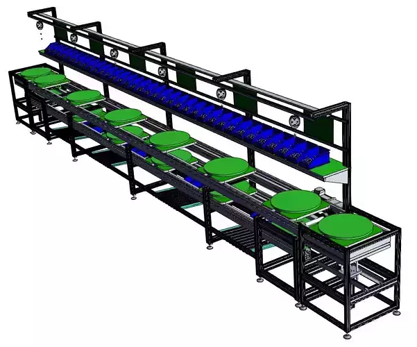 Up-Down Circulating Multiplier Chain Conveyor Line 