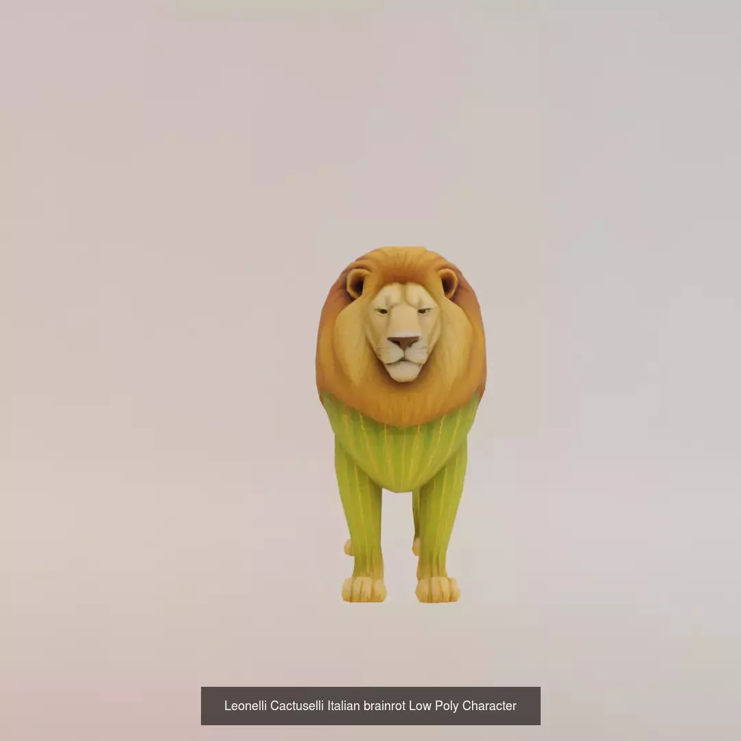 Italian brainrot v5 Low Poly Character 3D Model Collection _11