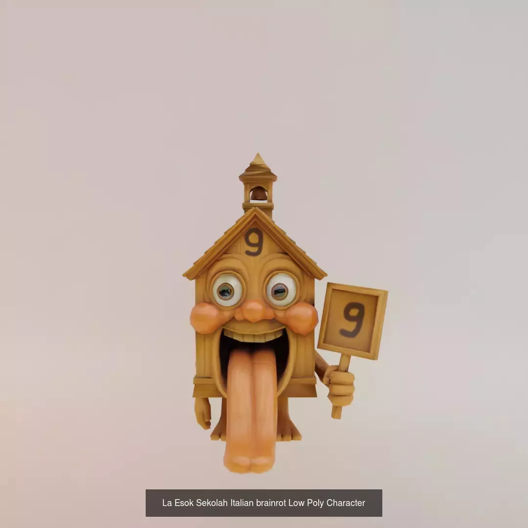 Italian brainrot v5 Low Poly Character 3D Model Collection _7