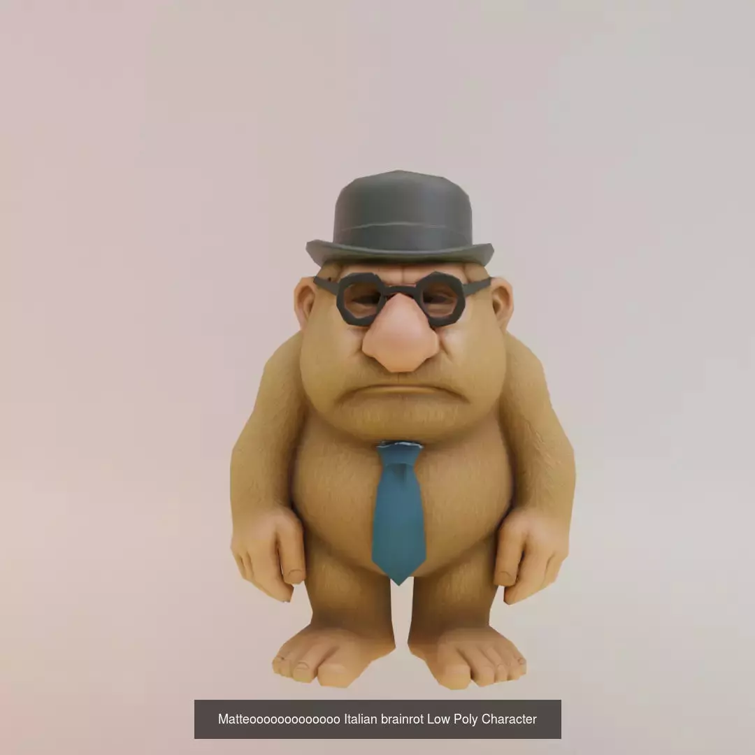 Italian brainrot v5 Low Poly Character 3D Model Collection _19