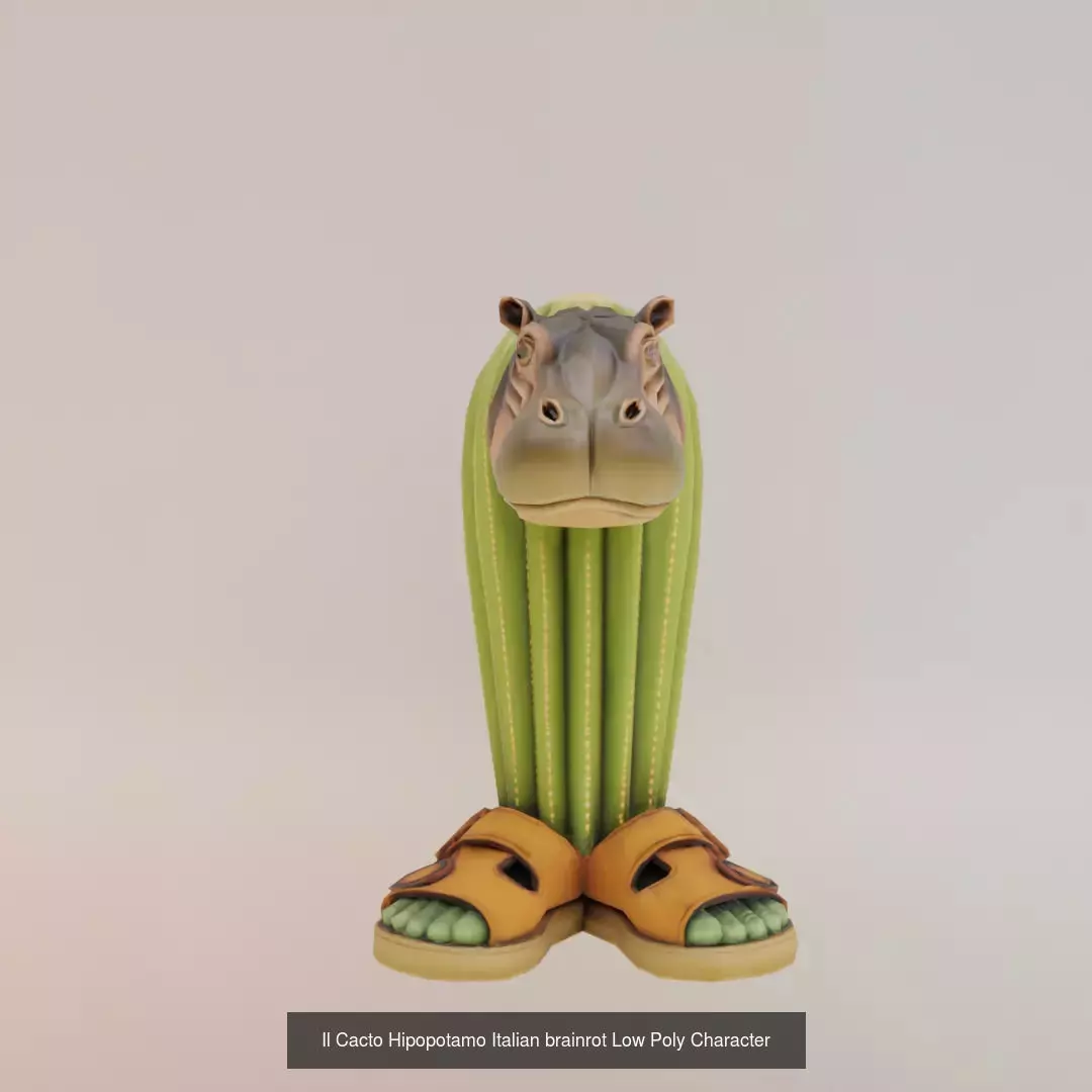 Italian brainrot v5 Low Poly Character 3D Model Collection _5