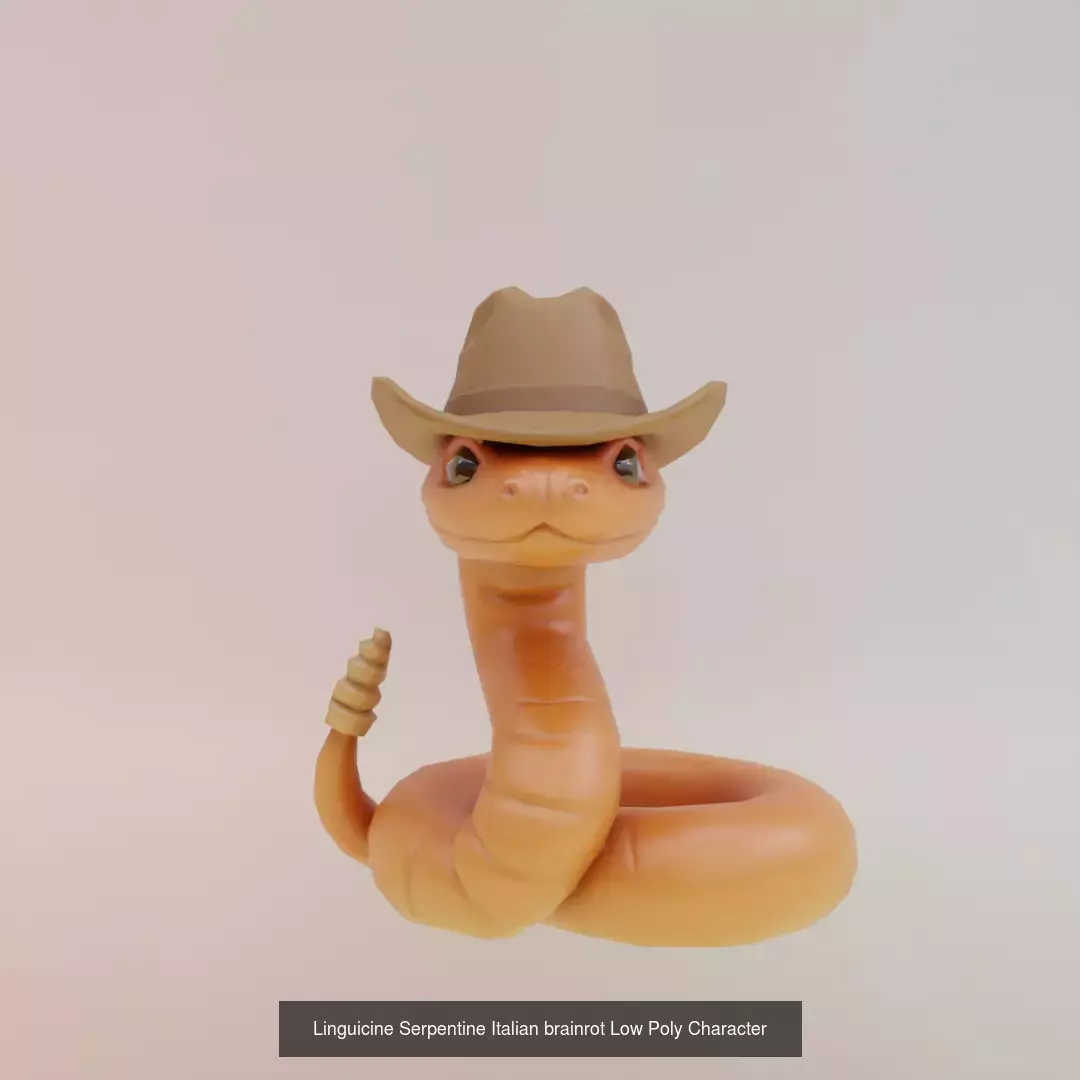 Italian brainrot v5 Low Poly Character 3D Model Collection _13