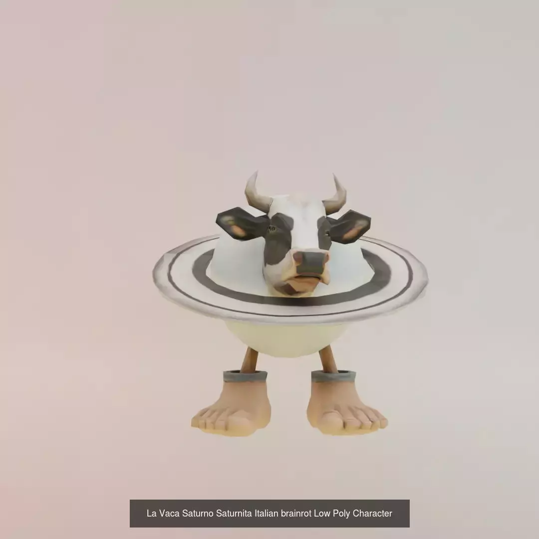 Italian brainrot v5 Low Poly Character 3D Model Collection _9