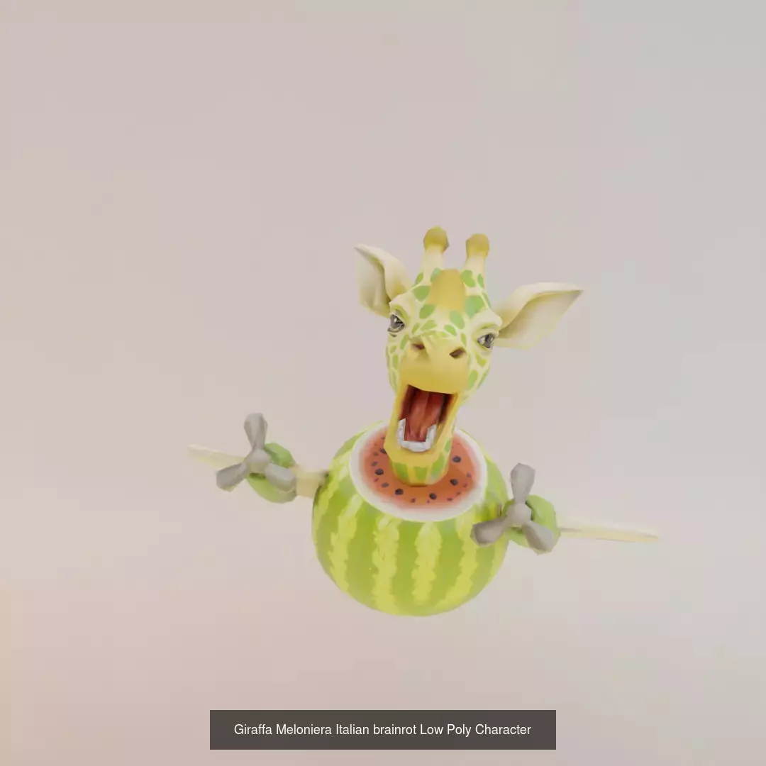 Italian brainrot v5 Low Poly Character 3D Model Collection _2