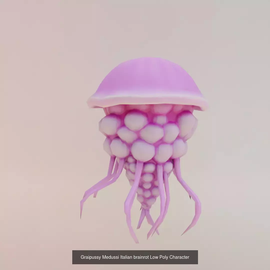 Italian brainrot v5 Low Poly Character 3D Model Collection _3