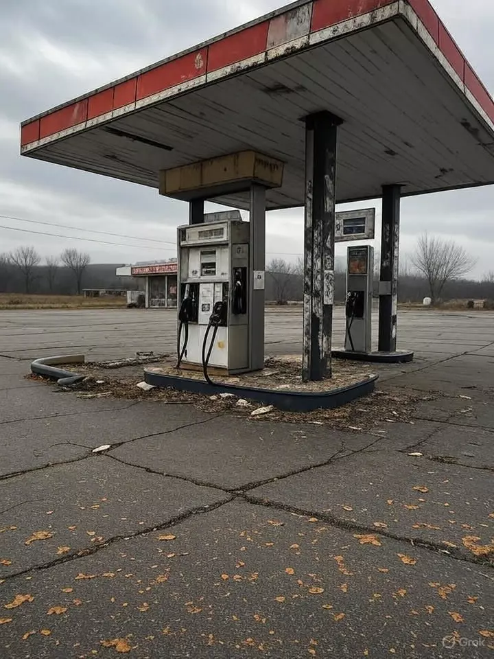 Abandoned Gas Station Relic 3D model_2