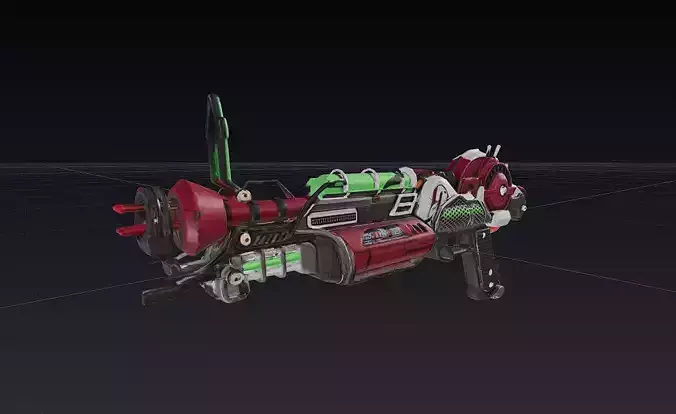 Futuristic Sci-Fi Laser Gun 3D Model Flux Talon 3D model