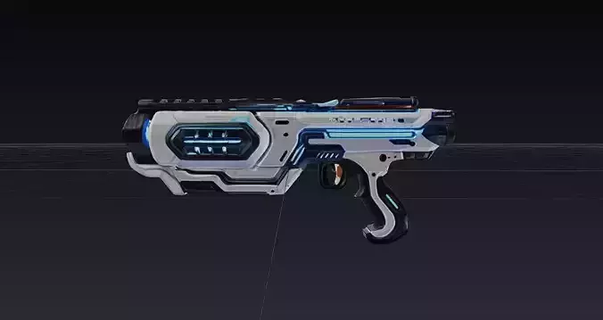 Sci-Fi Plasma Futuristic Game Ready Energy Weapon 