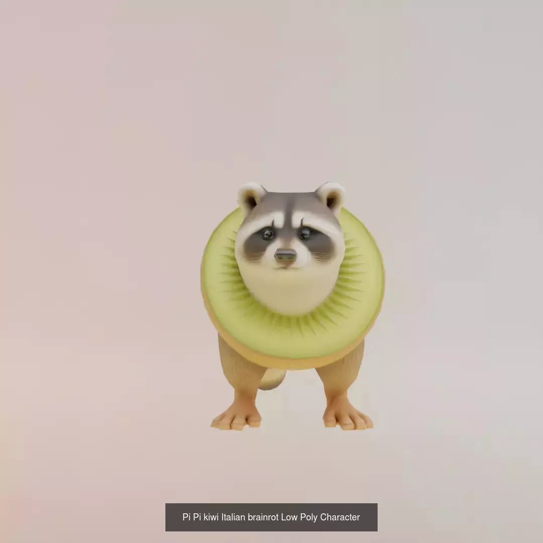 Italian brainrot v6 Low Poly Character 3D Model Collection _13