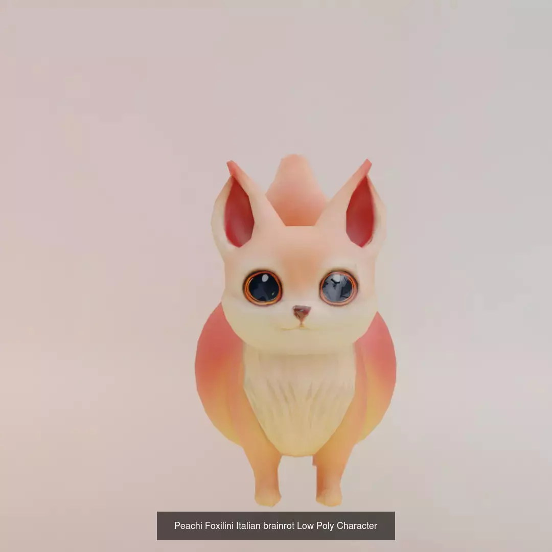 Italian brainrot v6 Low Poly Character 3D Model Collection _9