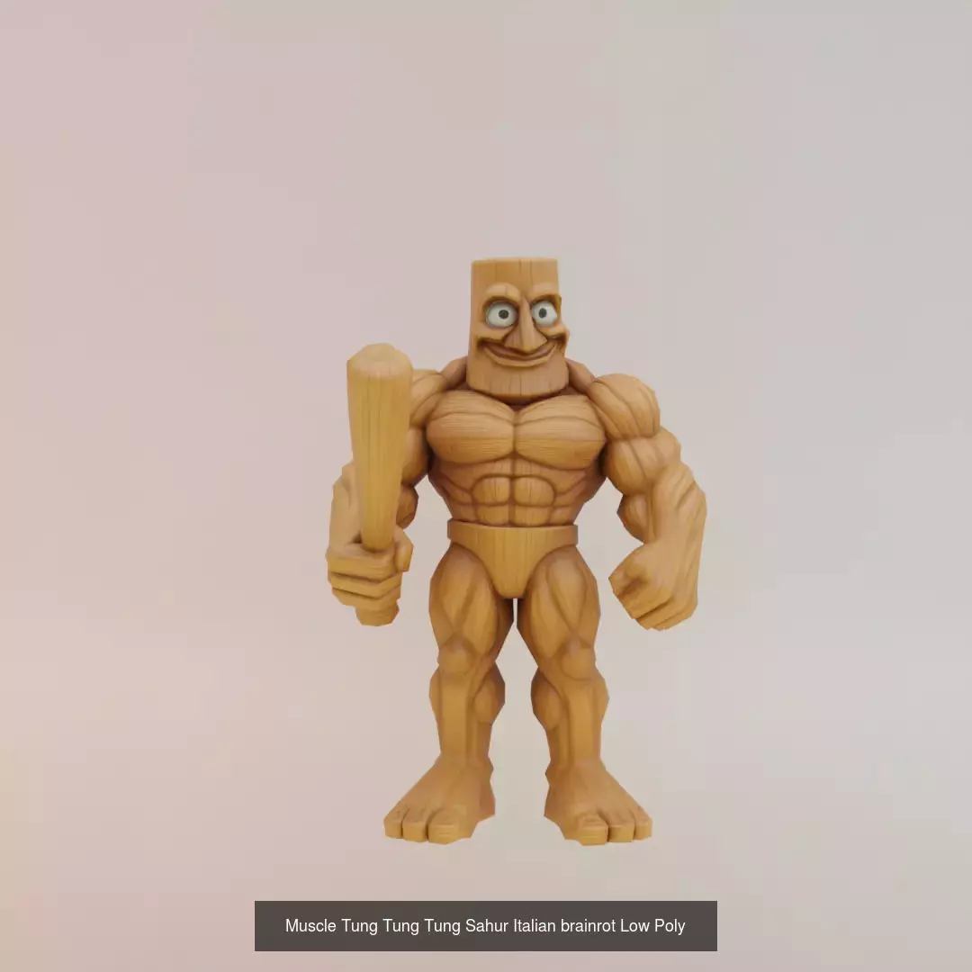 Italian brainrot v6 Low Poly Character 3D Model Collection _2