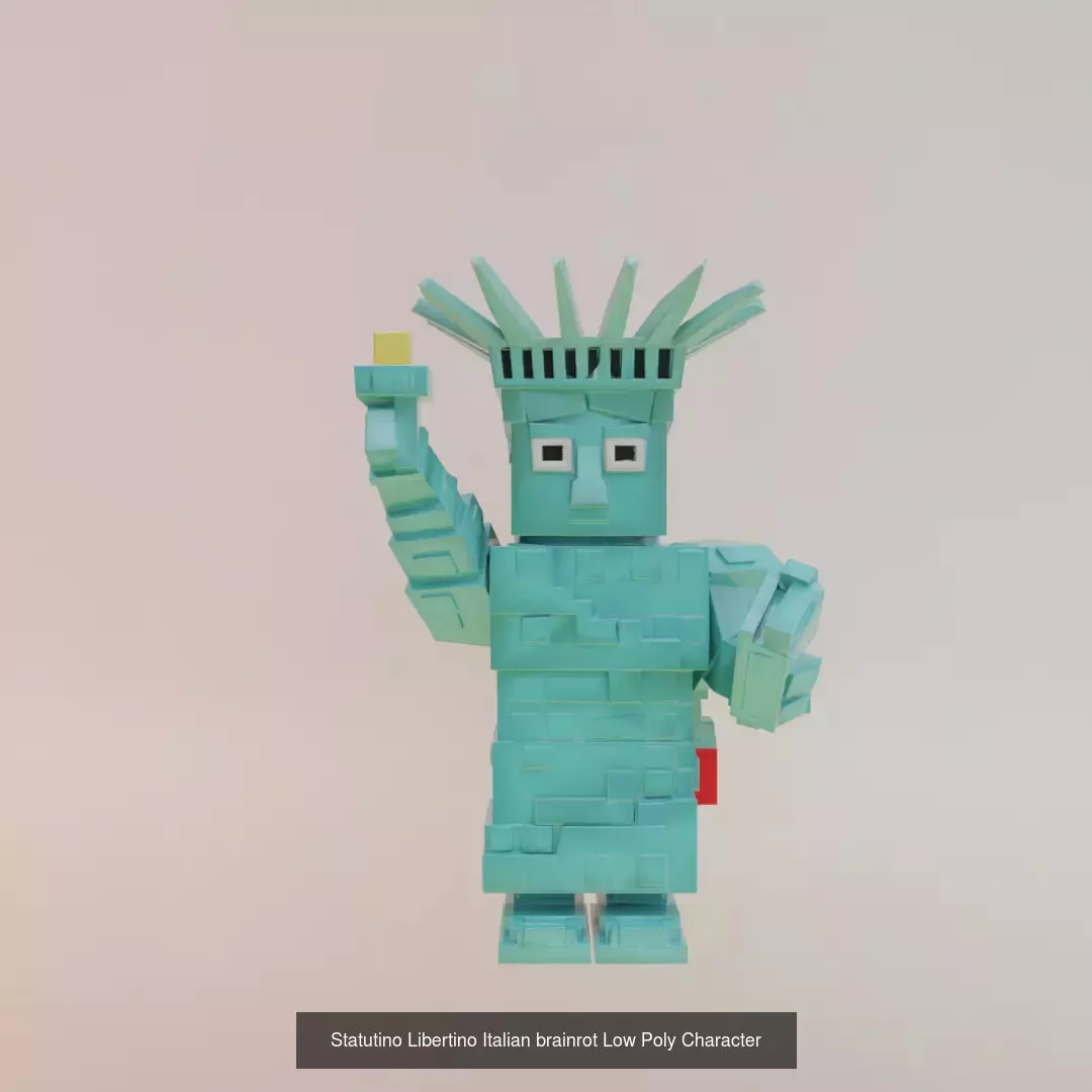 Italian brainrot v6 Low Poly Character 3D Model Collection _17