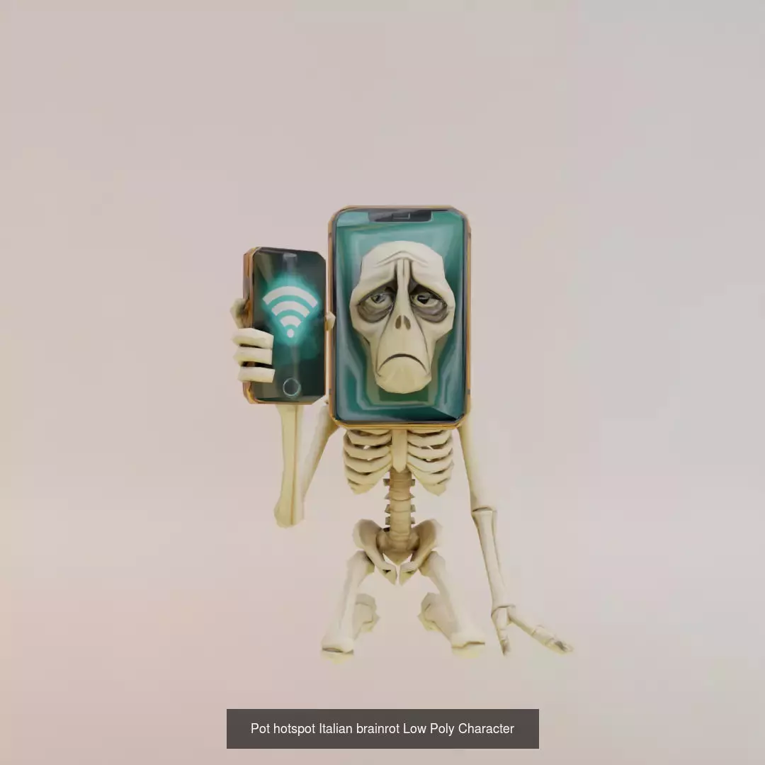 Italian brainrot v6 Low Poly Character 3D Model Collection _15