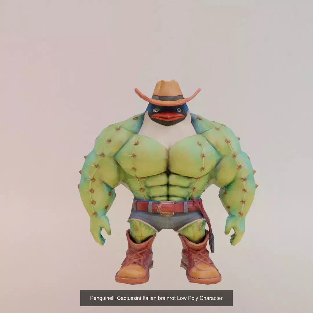 Italian brainrot v6 Low Poly Character 3D Model Collection _11