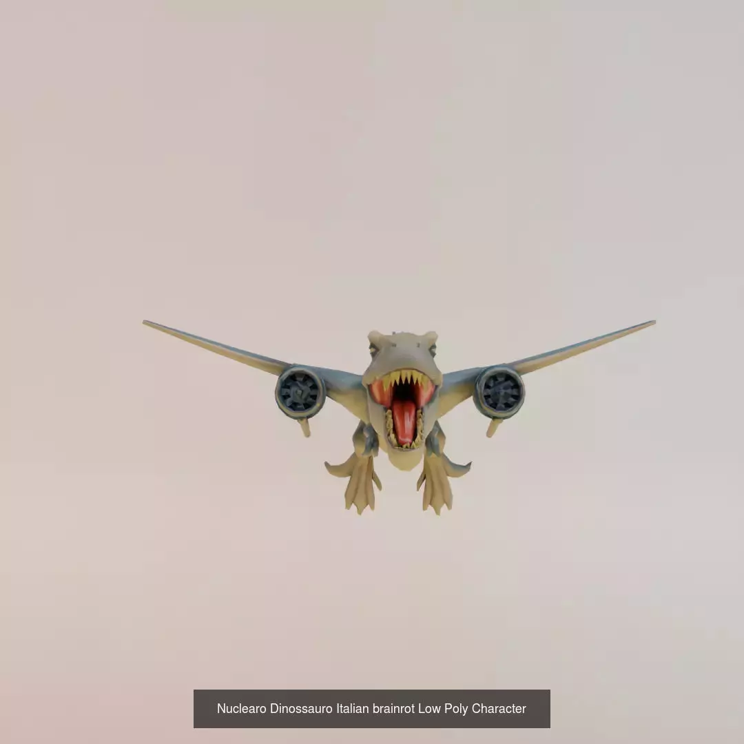 Italian brainrot v6 Low Poly Character 3D Model Collection _5