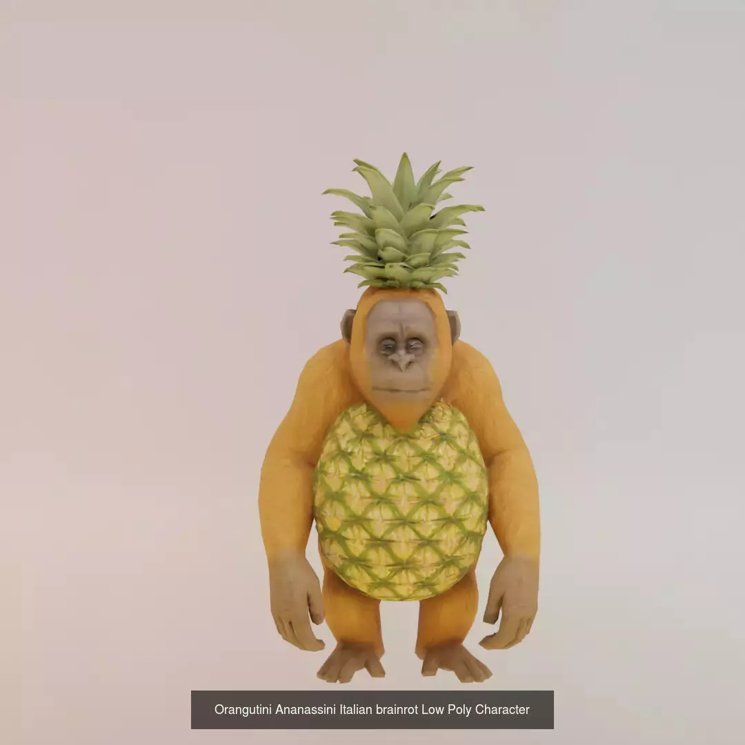 Italian brainrot v6 Low Poly Character 3D Model Collection _7