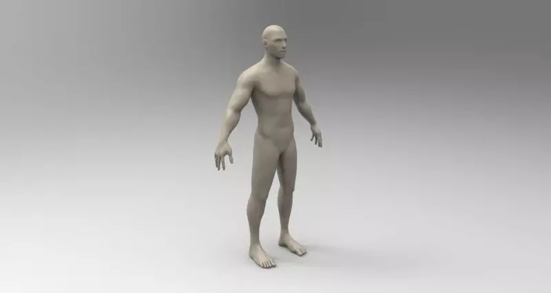 3d model male mannequin Low-poly 3D model_0