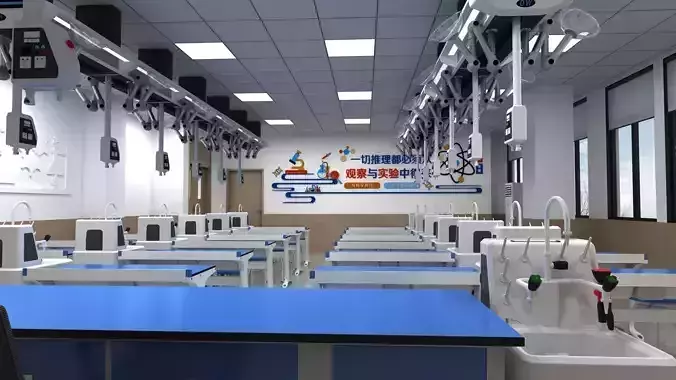 Chemistry Laboratory Classroom 3 3D model