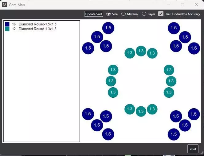 Pendant  Roun Flower  3D print model_4